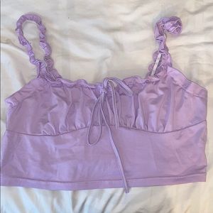 purple crop top tank top